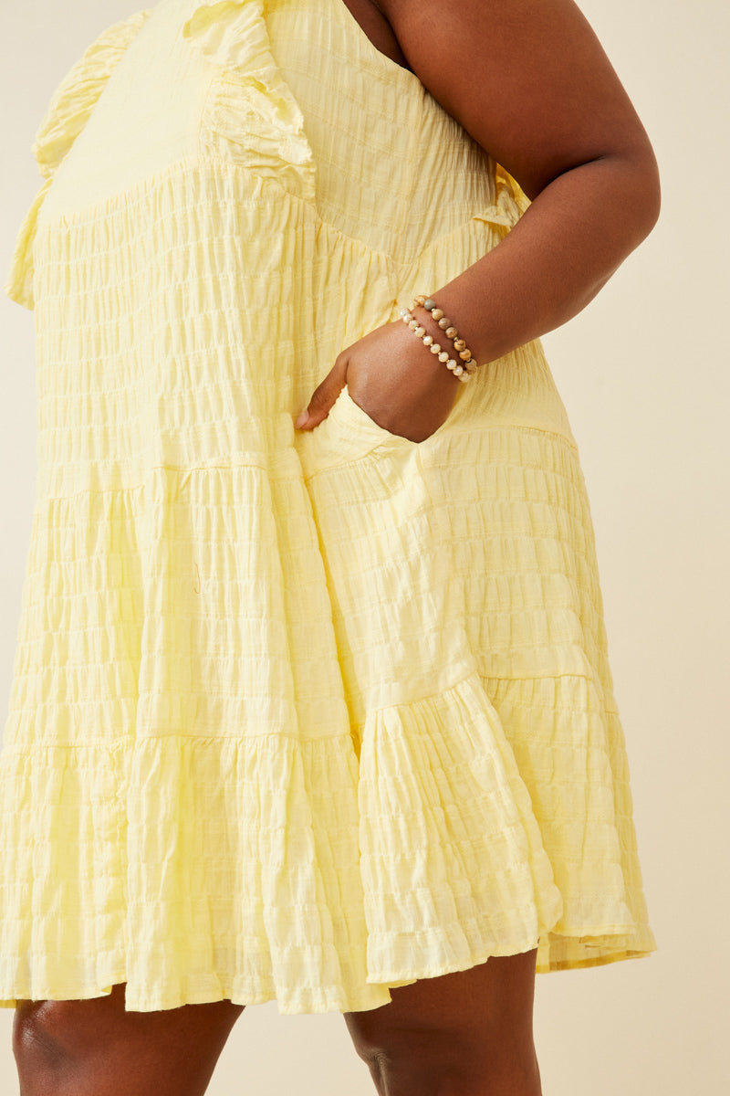 Eve Texture Ruffle Dress