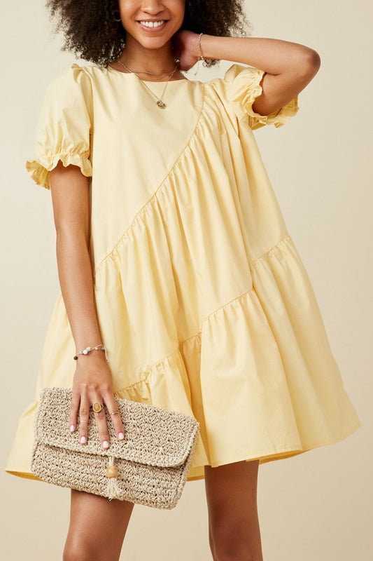 Modern Asymmetric Poplin Dress