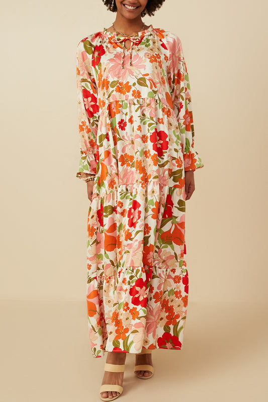 Garden Satin Maxi Dress