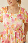 Petal Glow Foiled Peplum Bubble Top