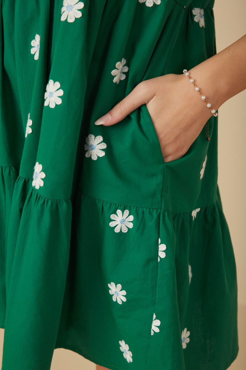 Blossom Hour Embroidered Puff Sleeve Dress