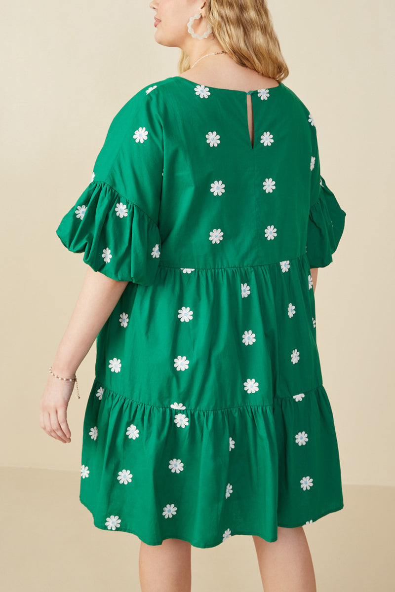Blossom Hour Embroidered Puff Sleeve Dress