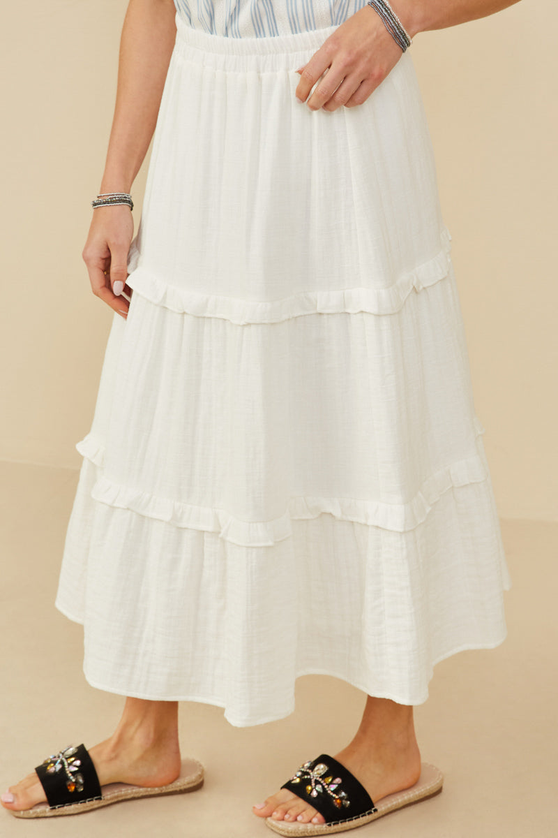 Prairie Bloom Tiered Textured Skirt