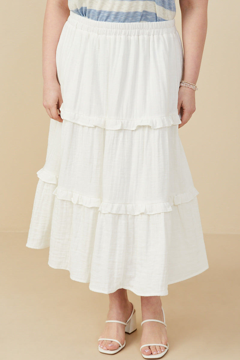 Prairie Bloom Tiered Textured Skirt