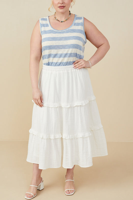 Prairie Bloom Tiered Textured Skirt