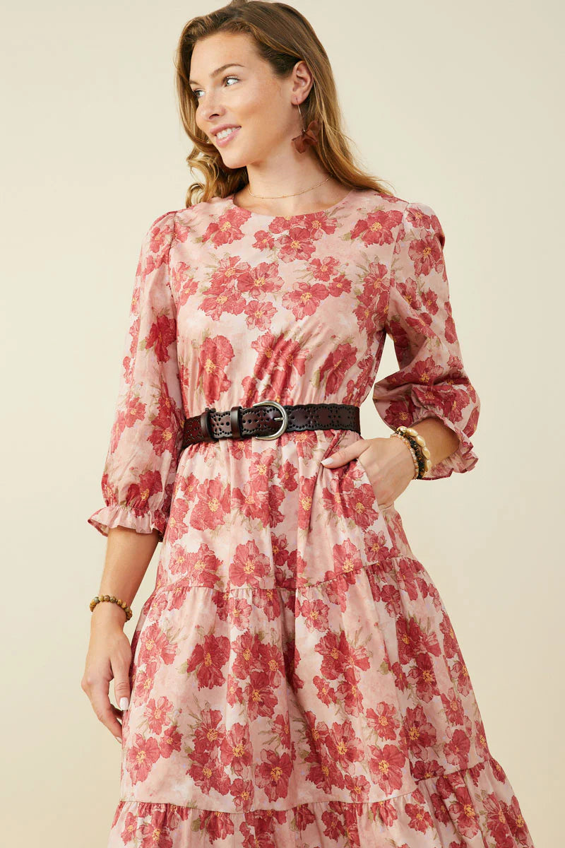 Antique Floral Cuff Dress