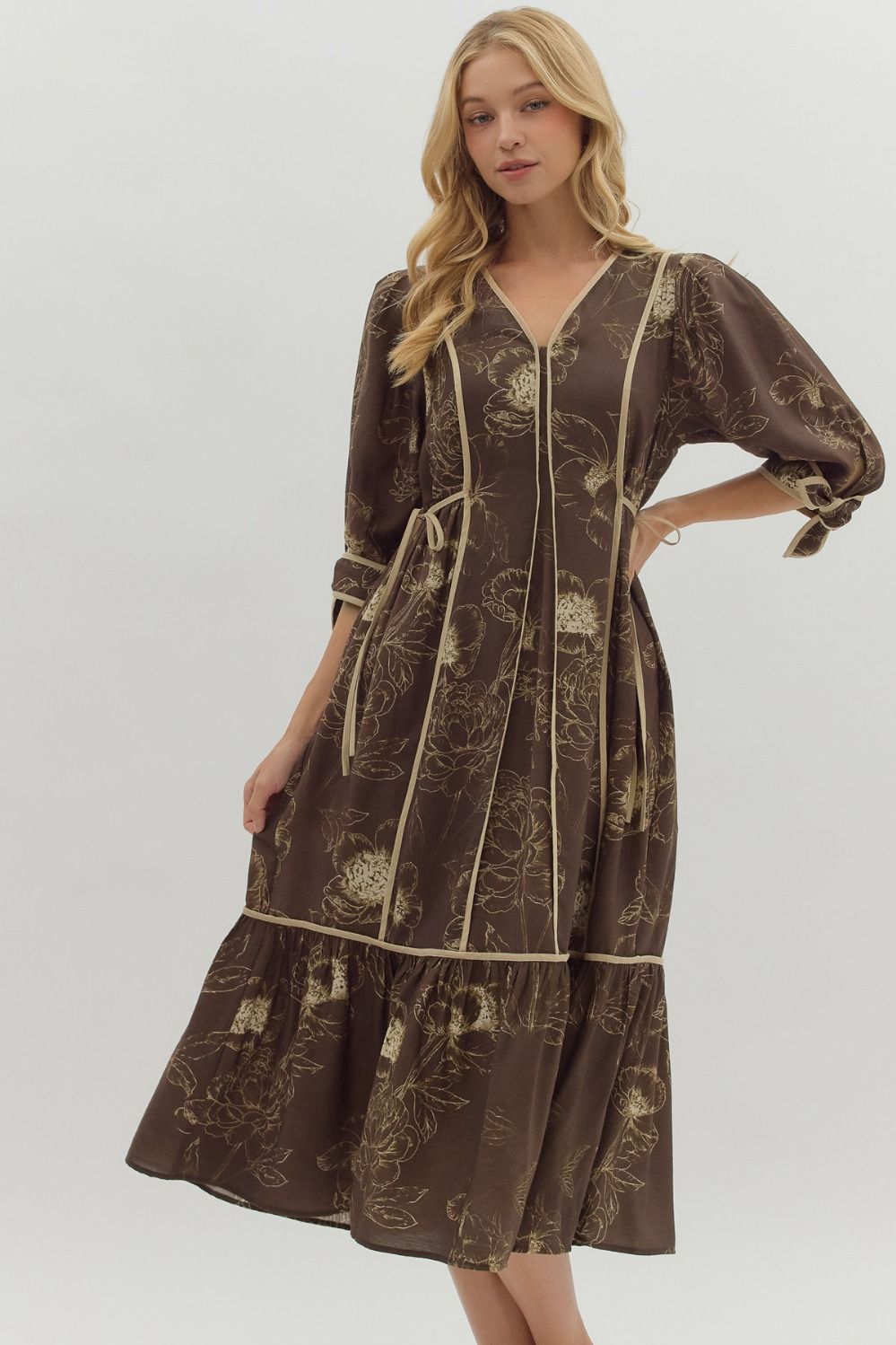 Botanical Bloom Midi Dress