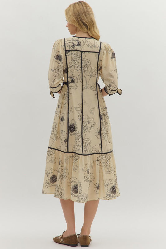 Botanical Bloom Midi Dress