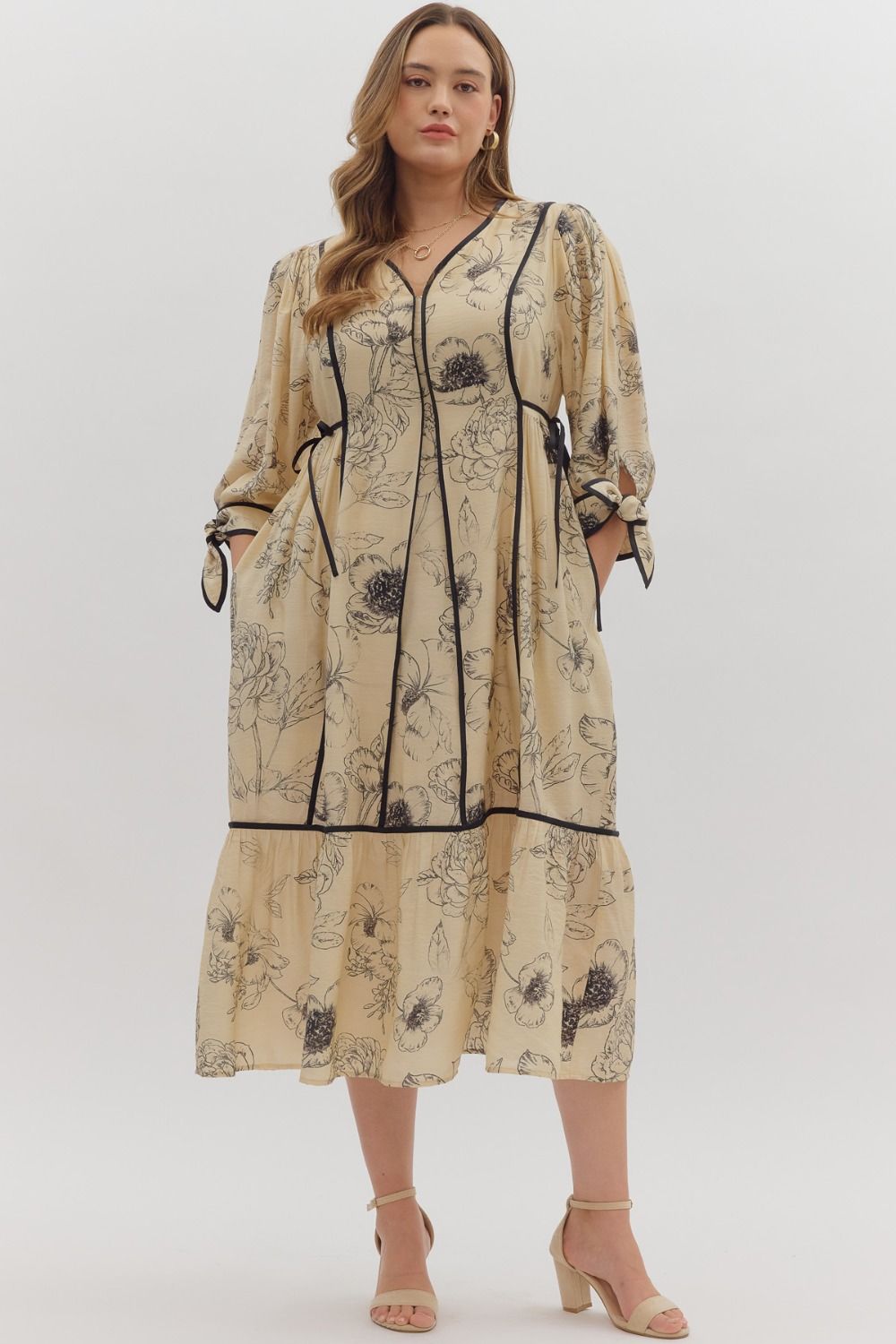 Botanical Bloom Midi Dress