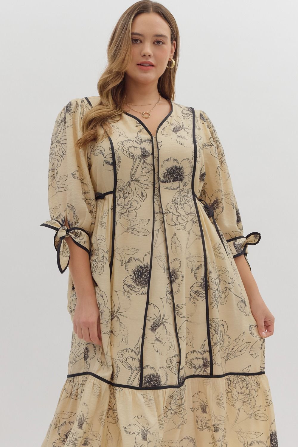 Botanical Bloom Midi Dress