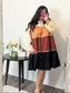 Tiered Color Block Mini Dress