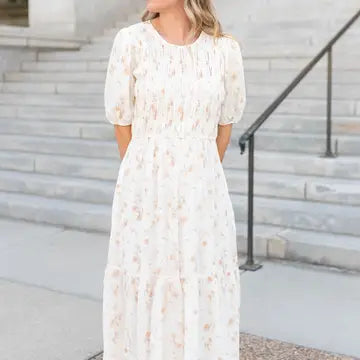 Cari Floral Smocked Dress