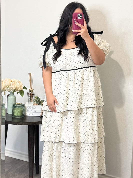 Daphne Puff Sleeve Midi Dress