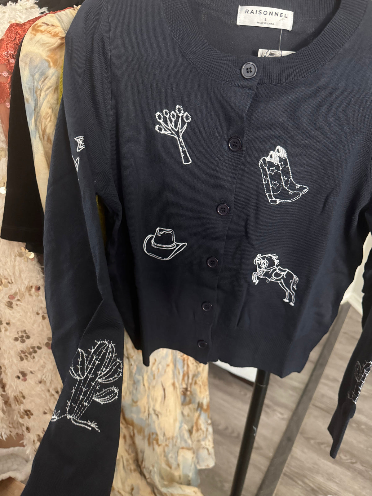 Western Embroidered Cardigan
