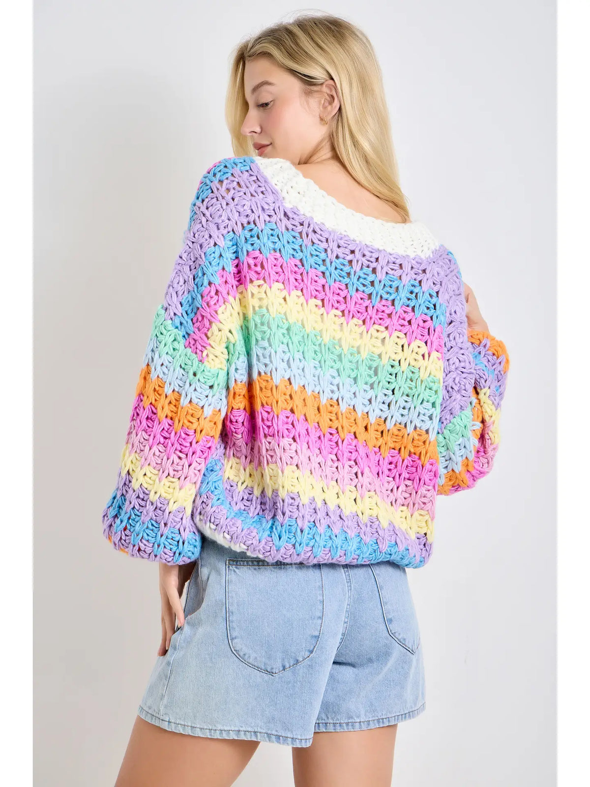 Rainbow Knit Cardigan