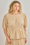Lydia Striped Cotton Top - Matching Set