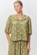 Emilia Floral Collared Top - Matching Blouse