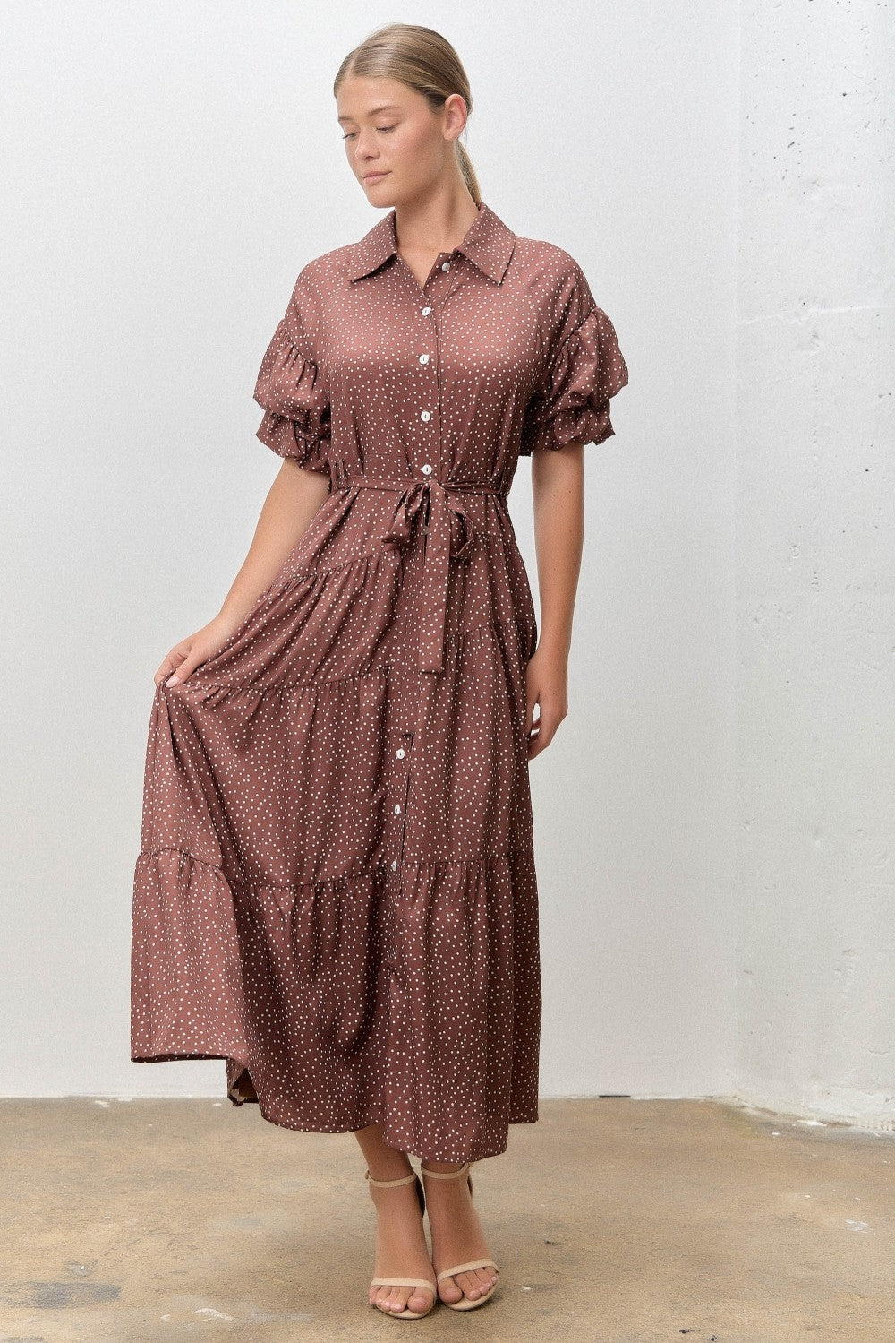 Lola Polka Dot Midi Dress