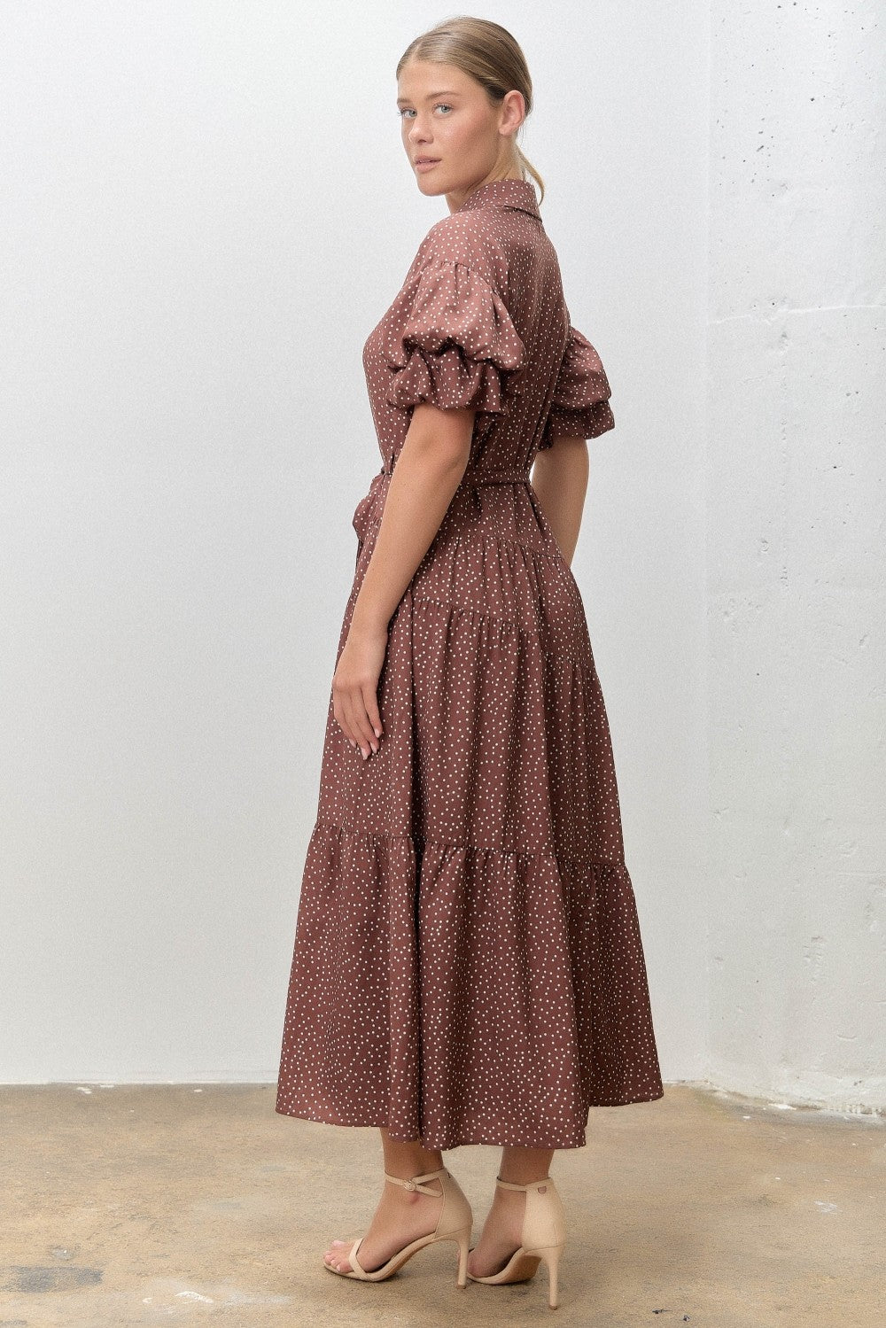 Lola Polka Dot Midi Dress