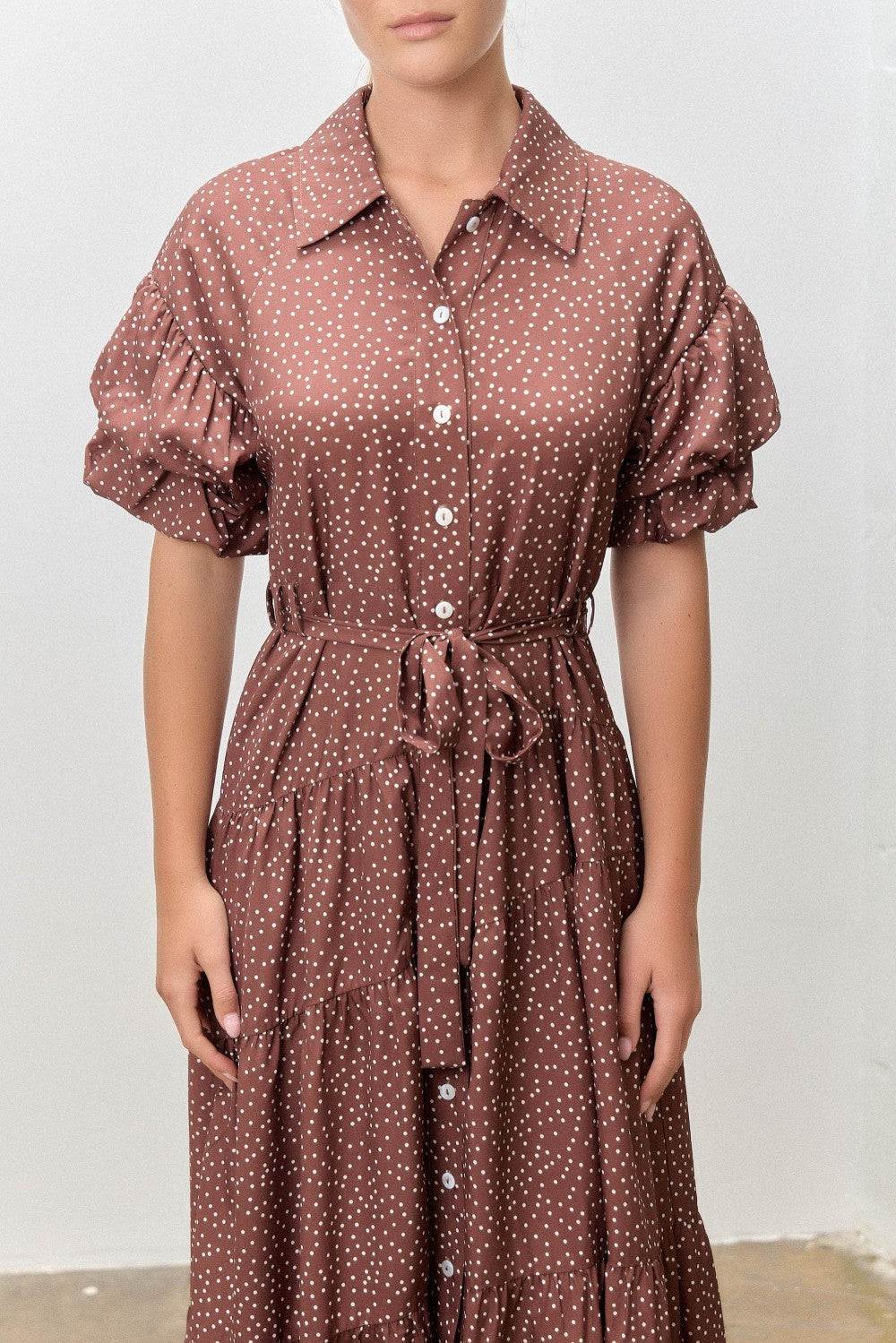 Lola Polka Dot Midi Dress