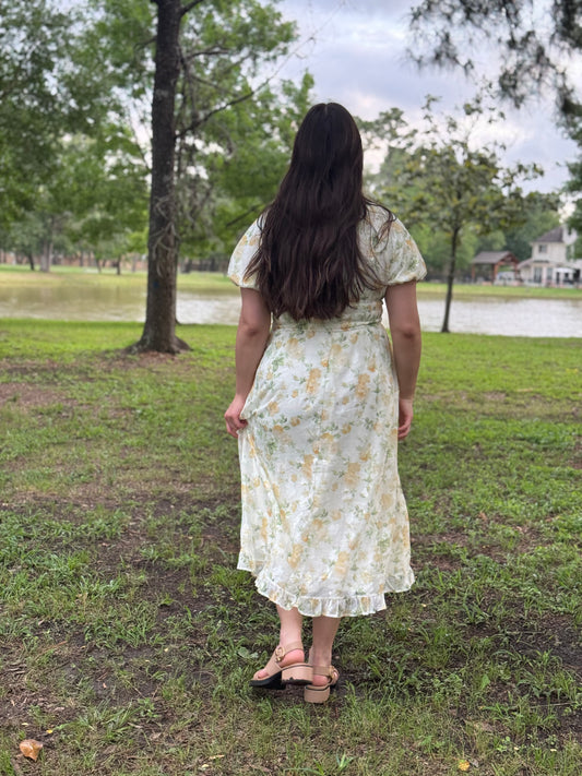 Faith Puff Sleeve Floral Dress