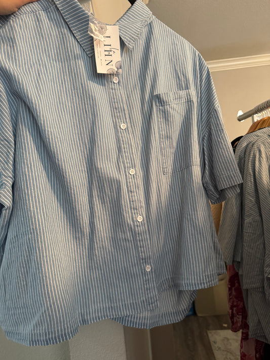 Oversized Chambray Top