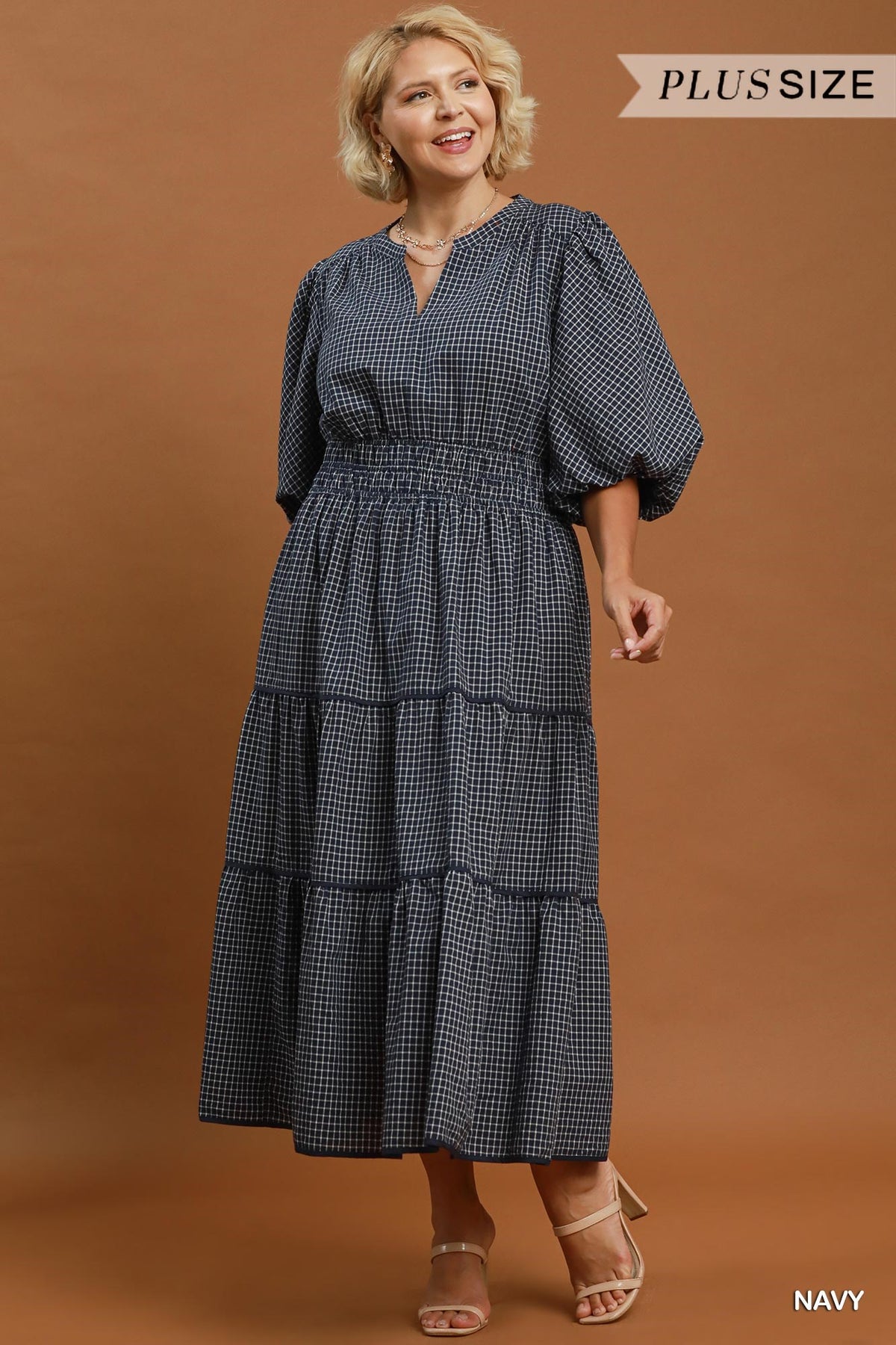 Joanna Smocked Waist Tiered Midi Dress