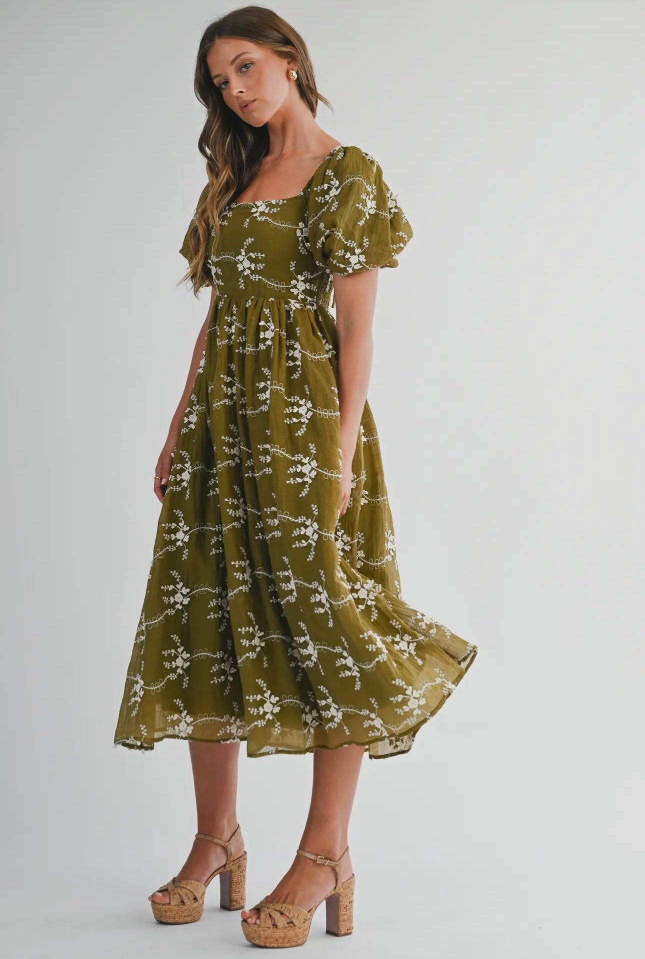 Terra Amour Embroidered Dress