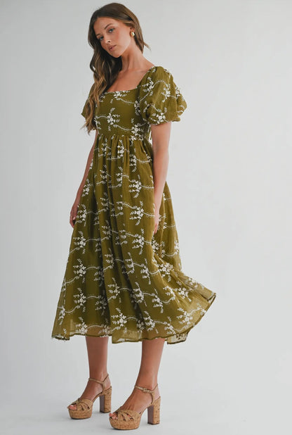 Terra Amour Embroidered Dress