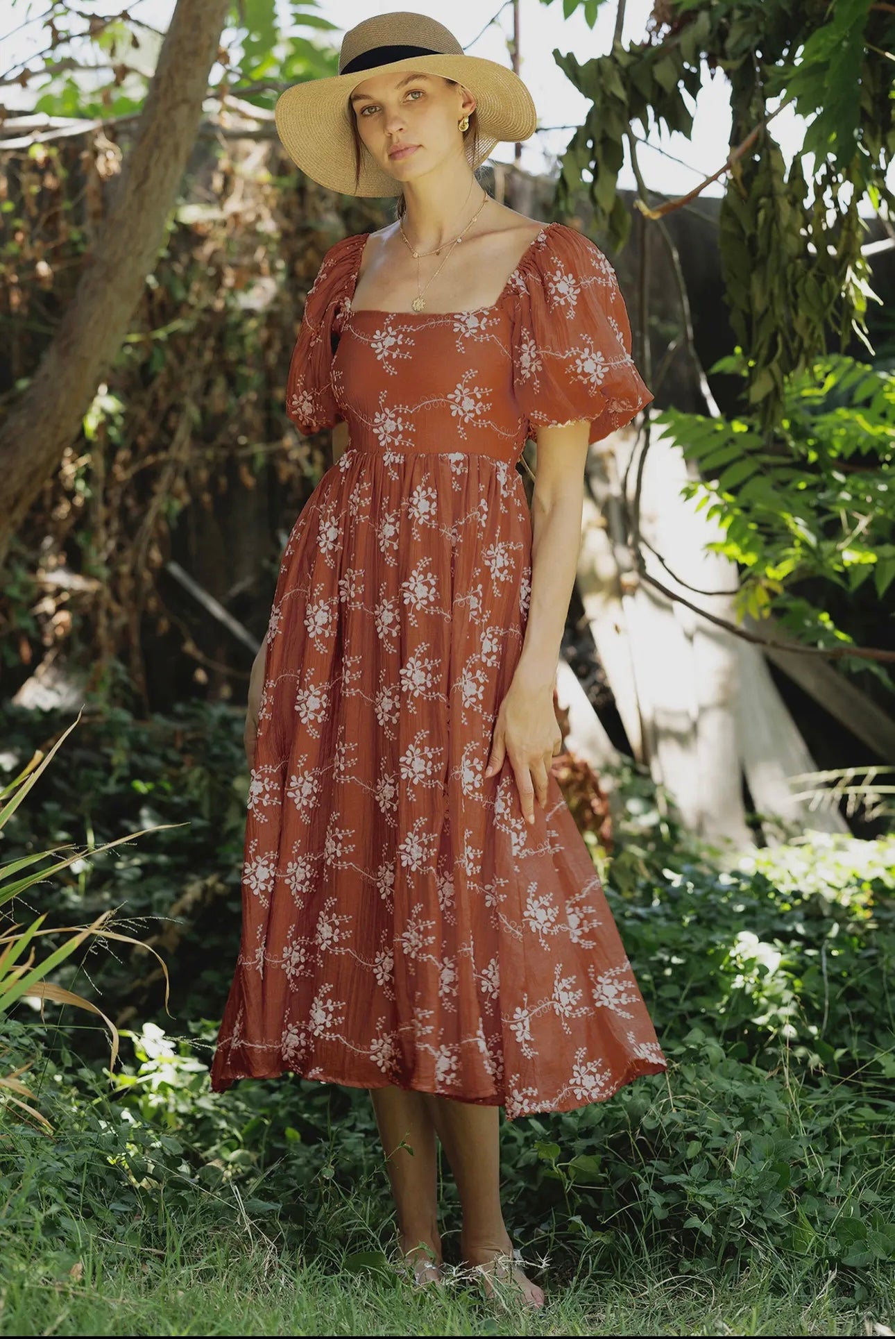 Terra Amour Embroidered Dress