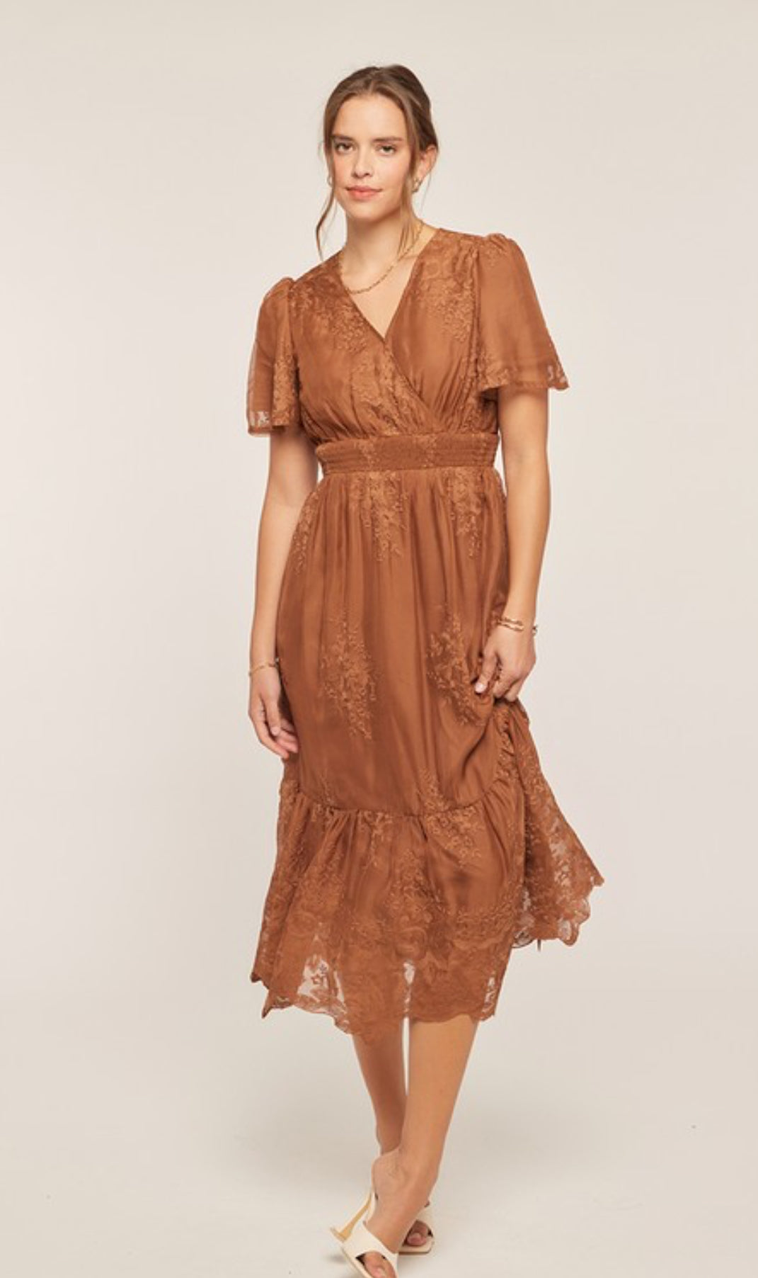 Cider Bloom Embroidered Dress