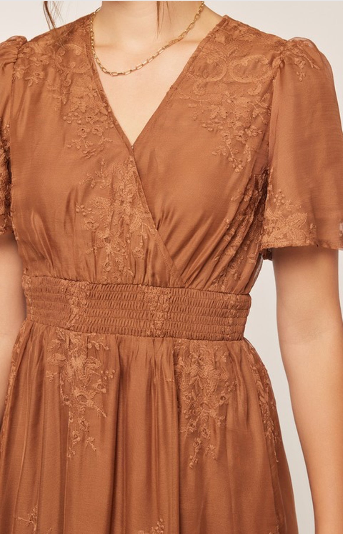 Cider Bloom Embroidered Dress