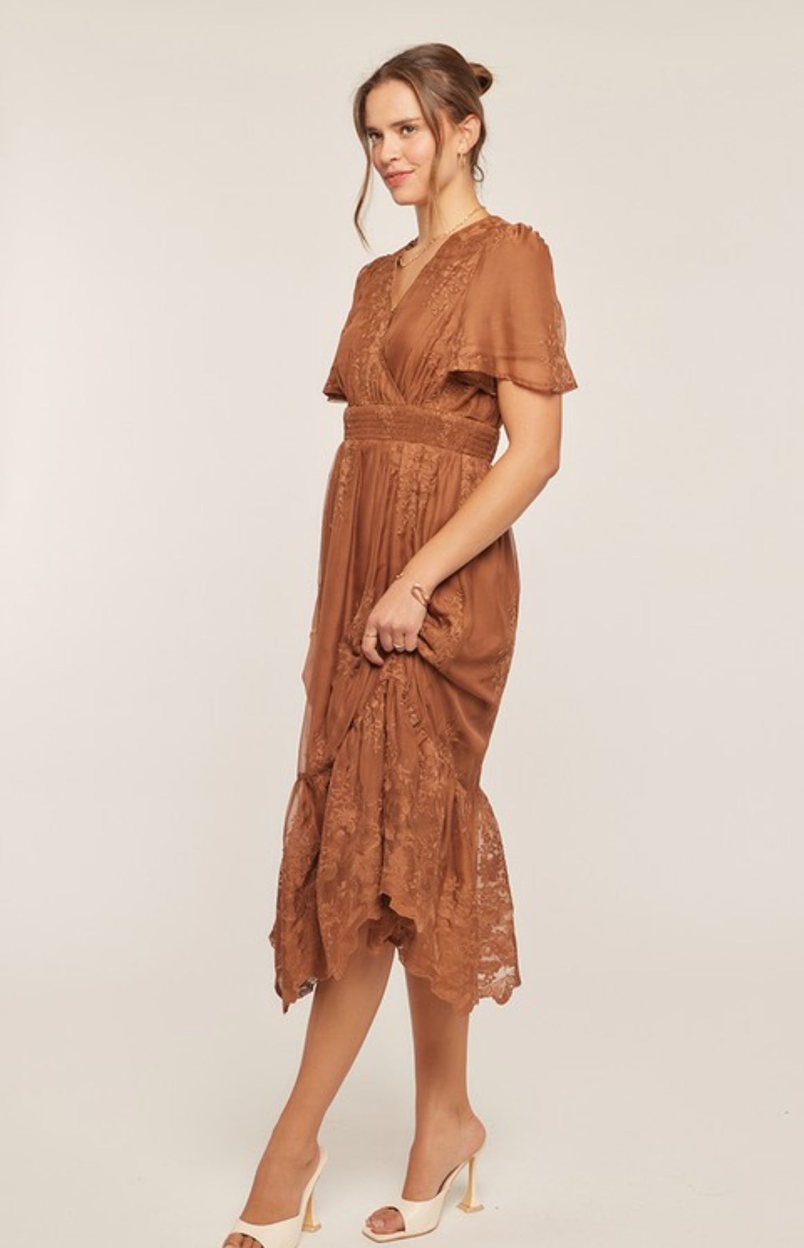 Cider Bloom Embroidered Dress