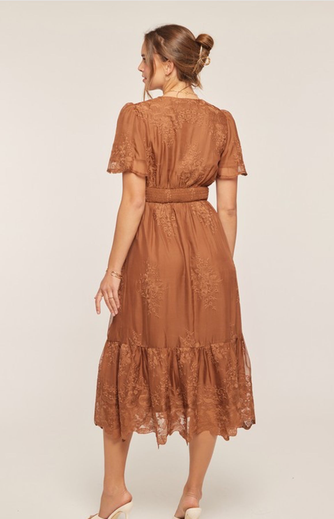 Cider Bloom Embroidered Dress