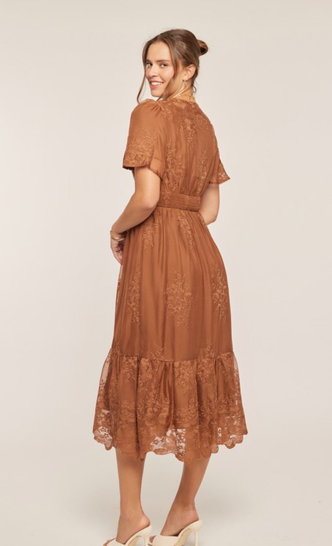 Cider Bloom Embroidered Dress