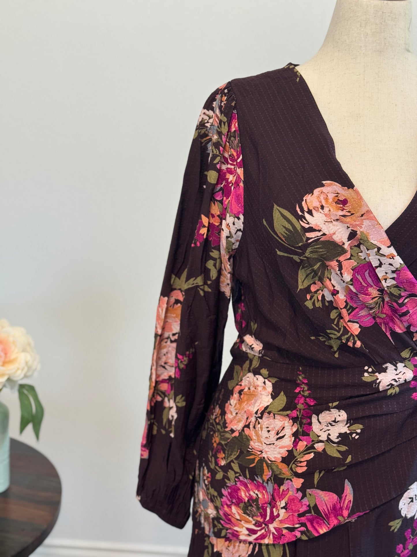 Autumn Cafe Wrap Dress