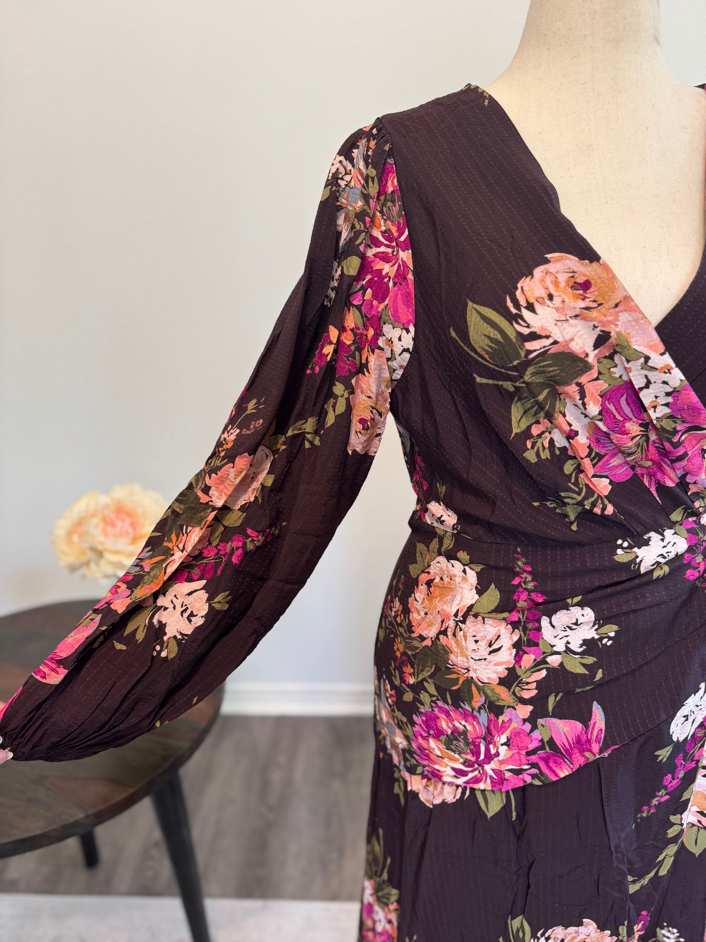 Autumn Cafe Wrap Dress