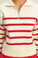 Stripe Half-Zip Sweater