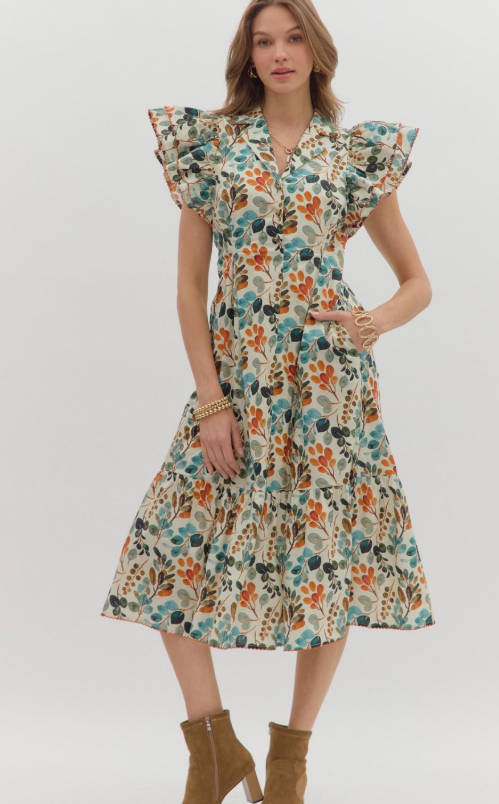 Autumn Vale Midi Dress