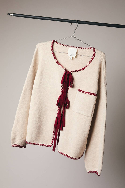 Front tie Sweater Cardigan