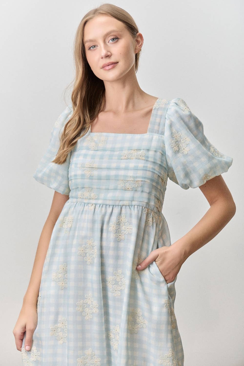 Willow Gingham Midi Dress