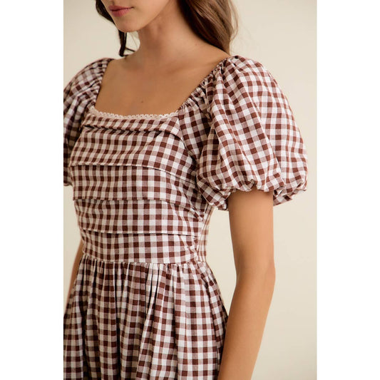 Eloise Gingham Midi Dress