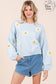 Floral Embroidered Knit Sweater