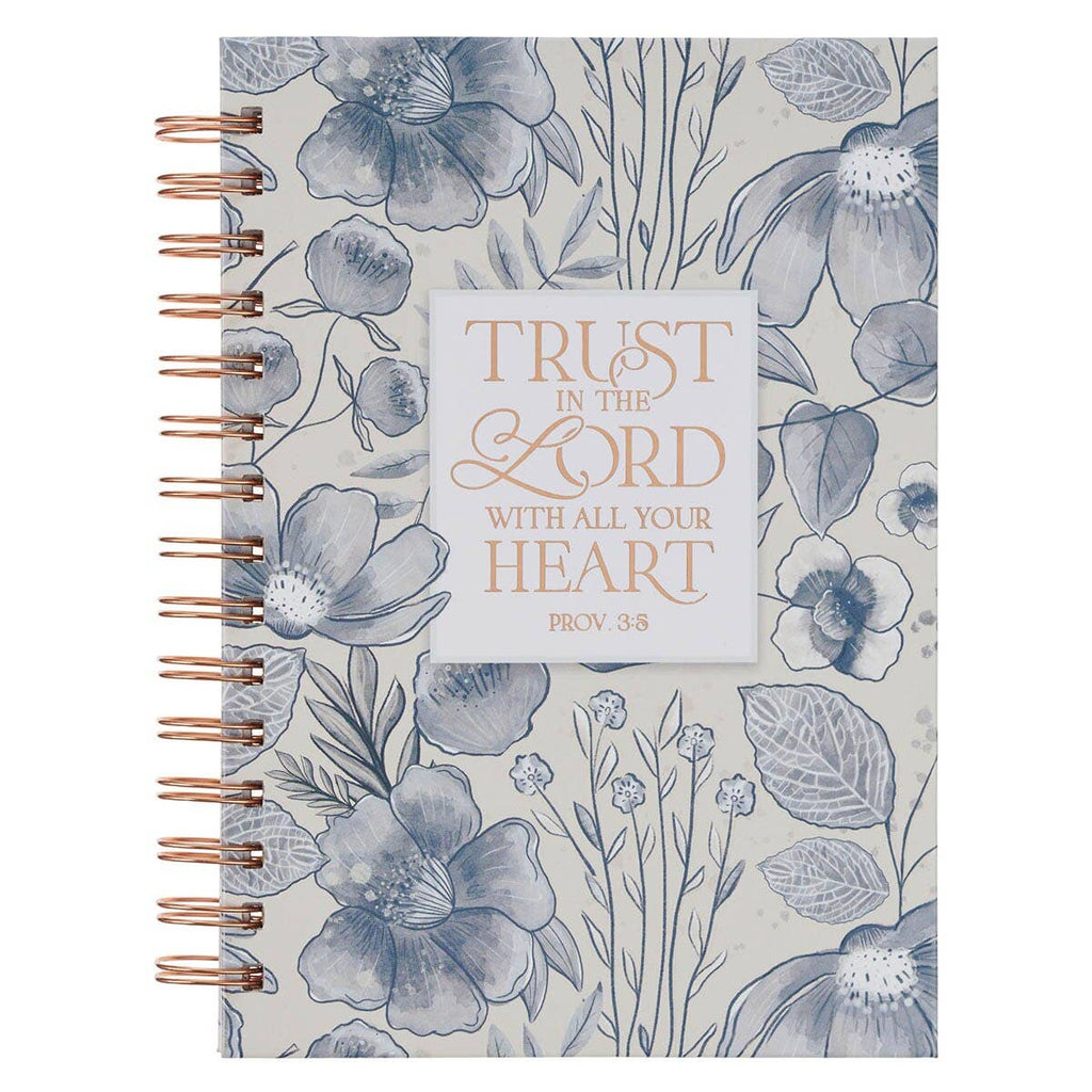 Prov. 3:5 Spiral Floral Journal