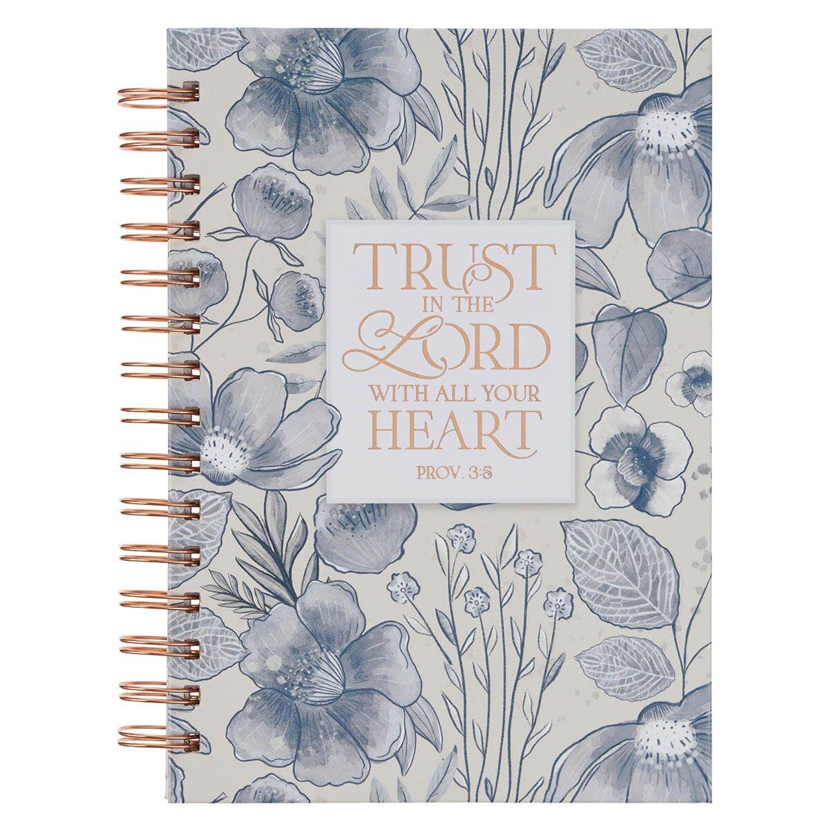 Prov. 3:5 Spiral Floral Journal