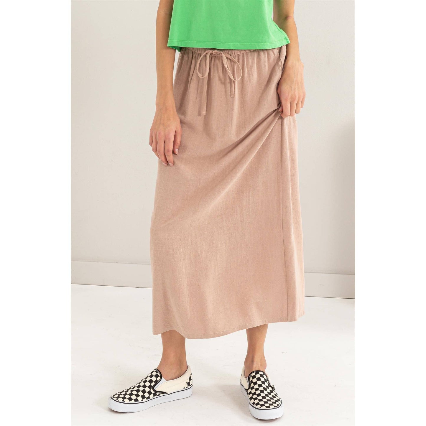 Linen Midi Skirt