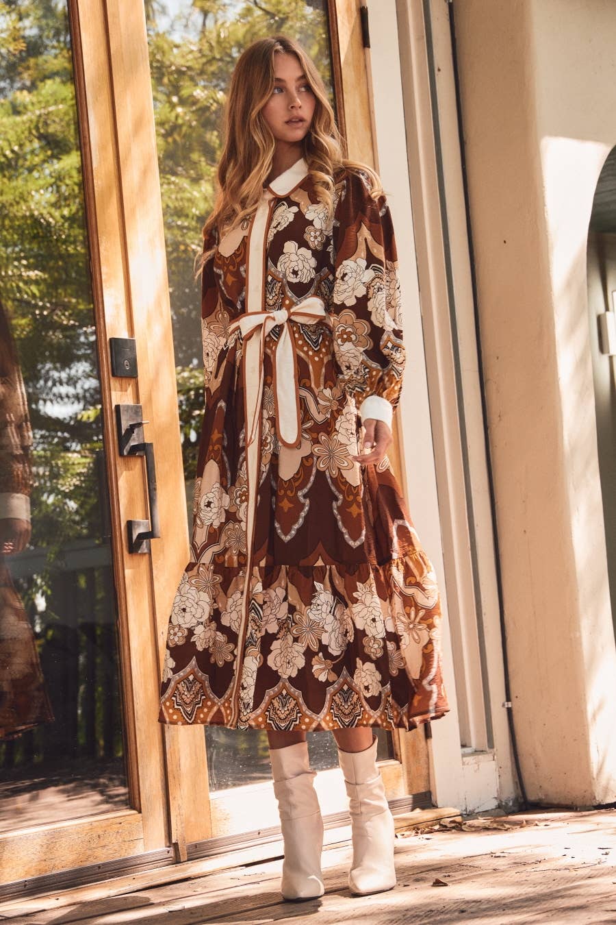 Josephine Retro Midi Dress