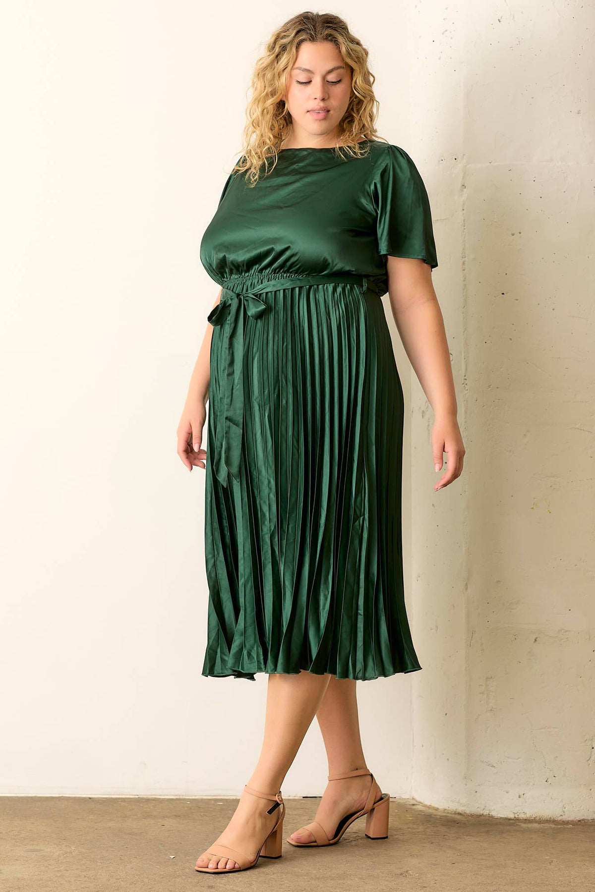 Hunter Satin Midi Dress