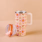 Lifestyle Flip Straw Tumbler-Patchwork Pumpkins