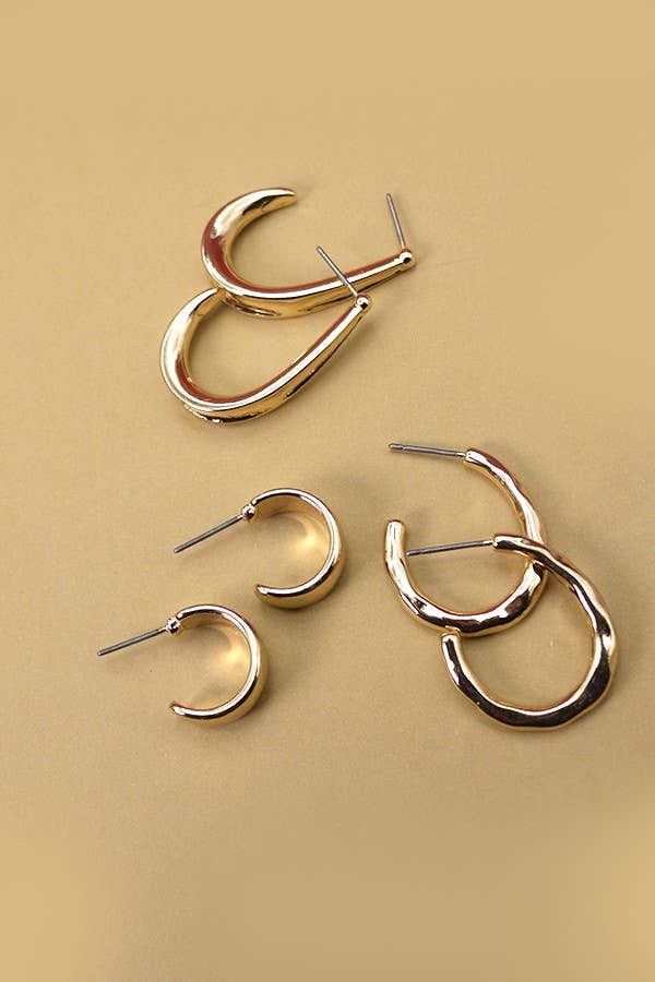 Trio Hoop Earring Set